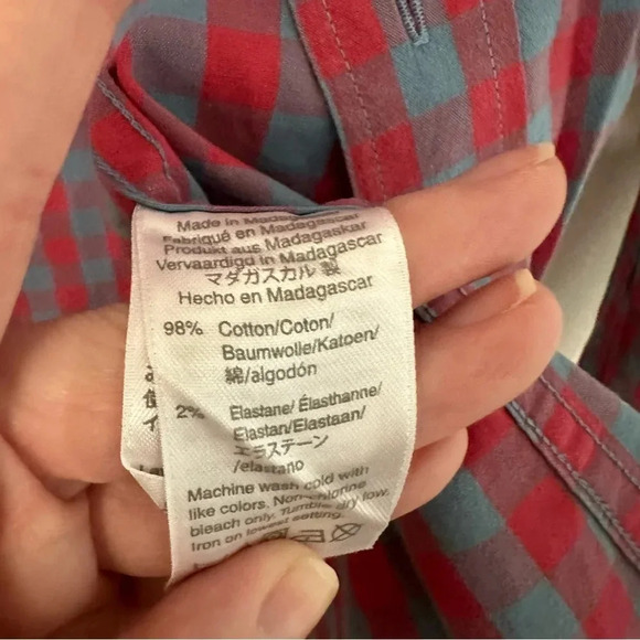 J. Crew Slim Flex Wash Men’s Long Sleeve Casual Plaid Button Down Shirt Sz M GUC - Picture 4 of 6